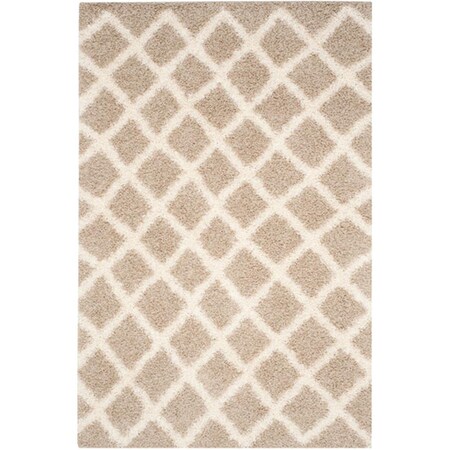 Safavieh Dallas Shag Large Rectangle Area RugBeige & Ivory 10 x 14 ft. SGD258D-10